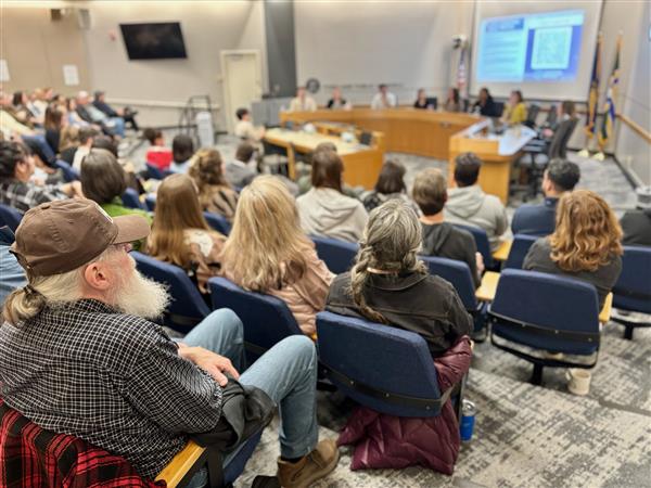 community members discussing budget