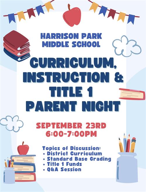 Parent Night Flyer September 23