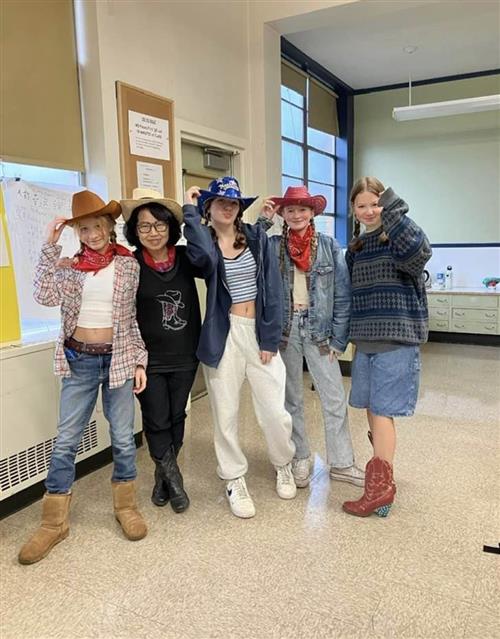 student in cowboy clothing during spirt days 