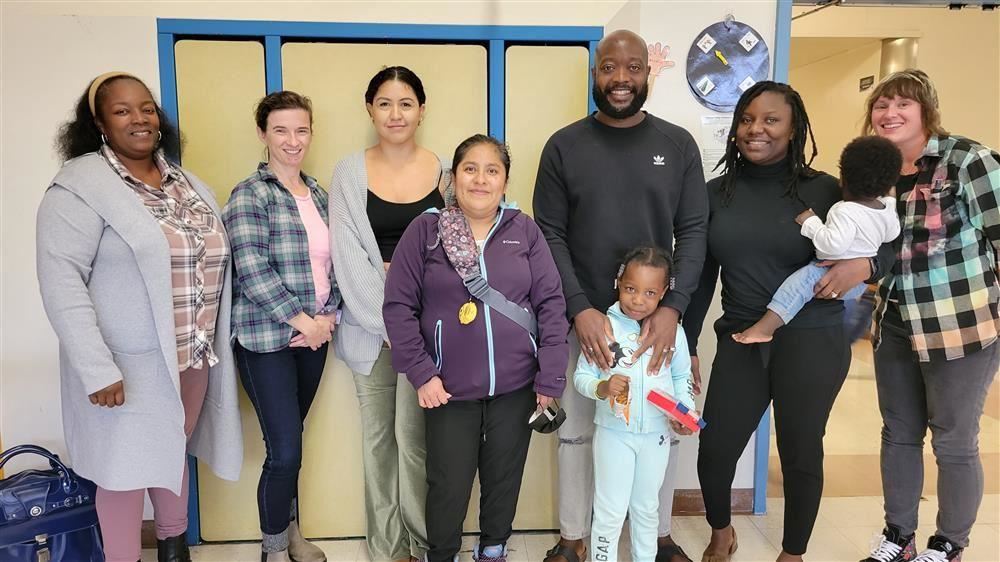 Photo of students and parents