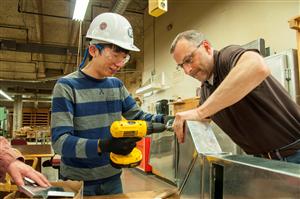Student learning HVAC 