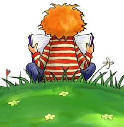 child reading book 