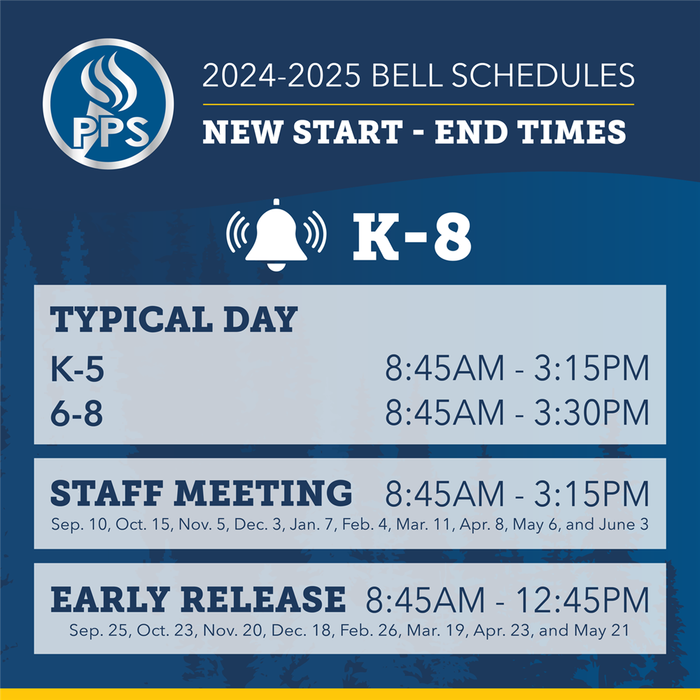 K-8 Bell Schedule