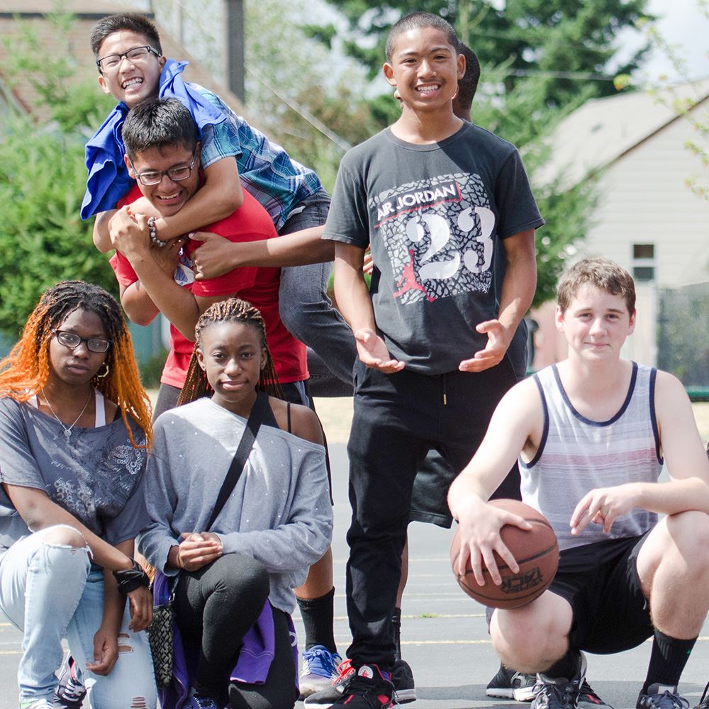 Students posing for photo