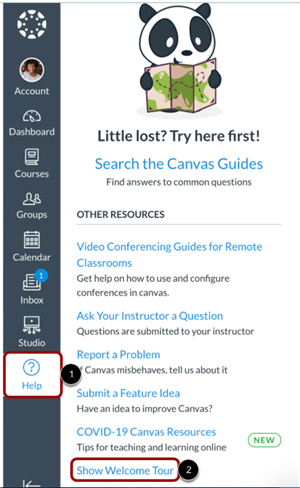 https://community.canvaslms.com/t5/Student-Guide/How-do-I-use-the-Canvas-Welcome-Tour-as-a-student/ta-p/400 