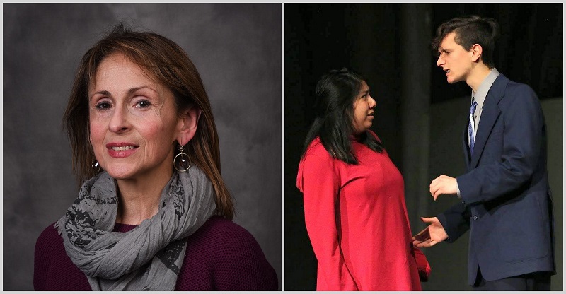 Collage of counselor Raquel Laiz, Madison student actors