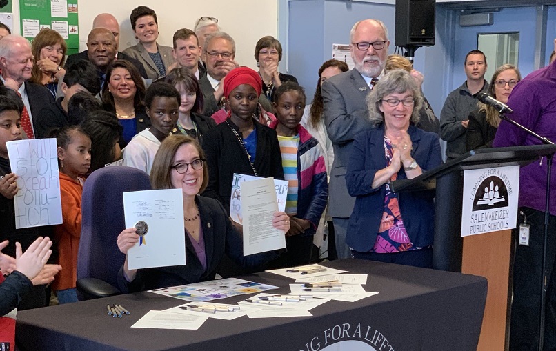  Gov. Kate Brown at bill signing