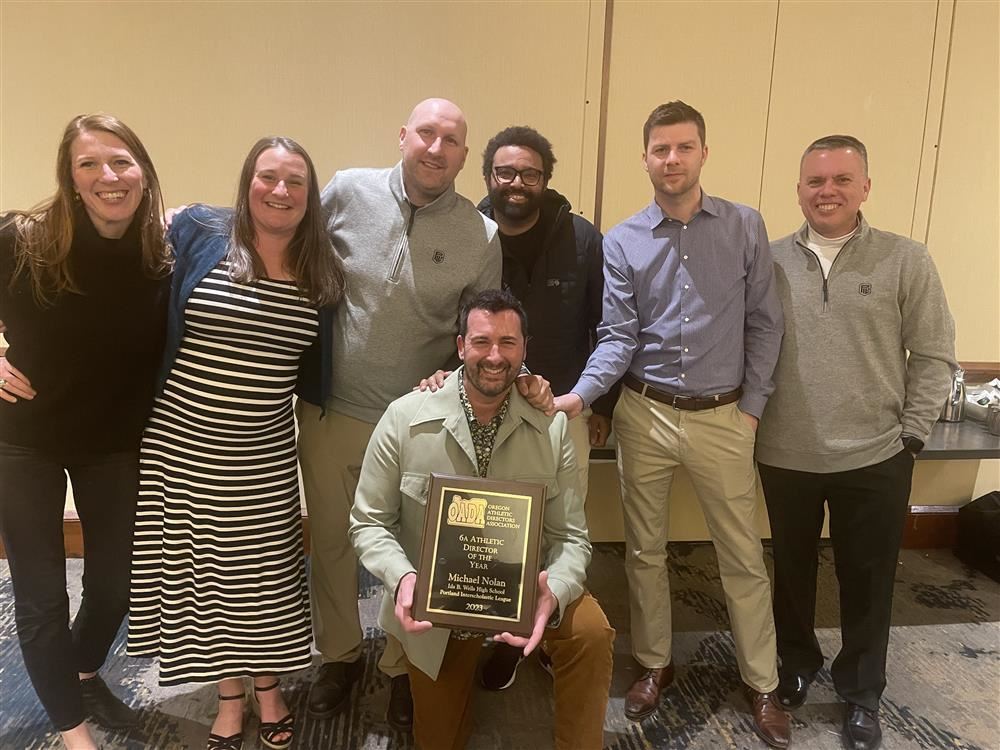 Mike Nolan with his co-workers at the OADA ceremony.