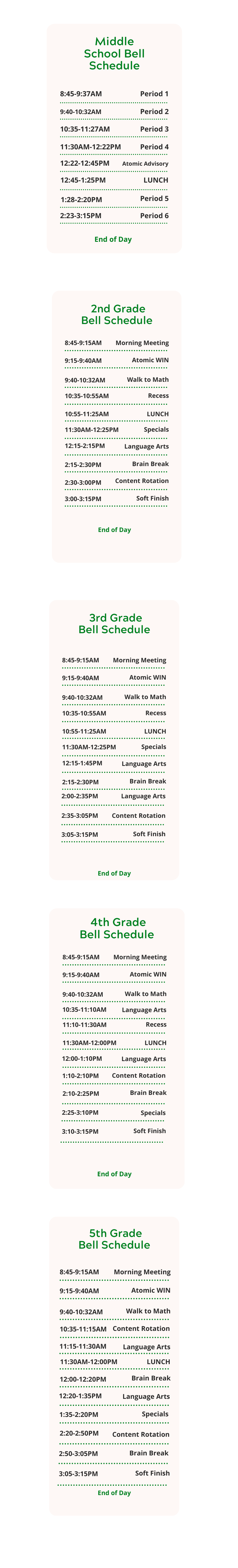 Bell Schedule 22-23