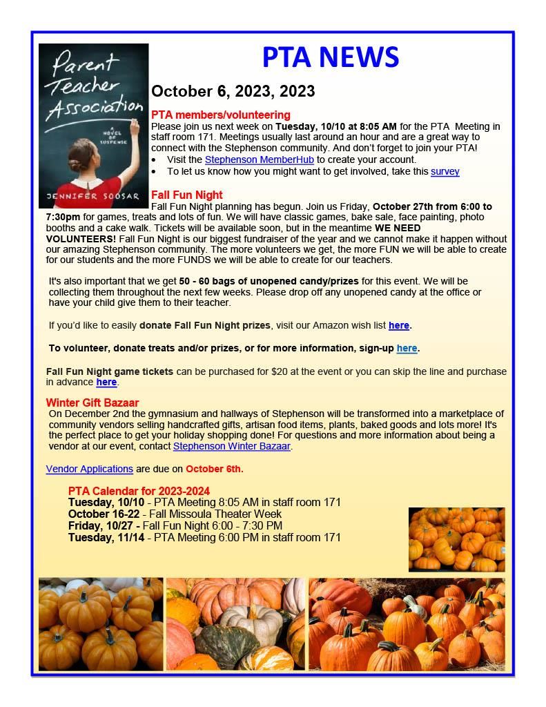 PTA News