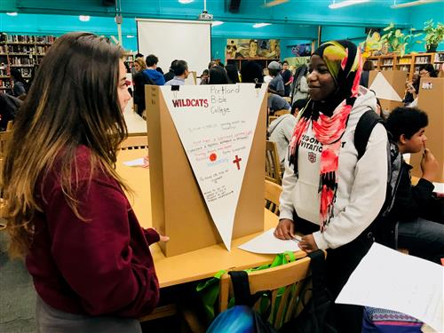 Sophomores Presenting University Research Project 