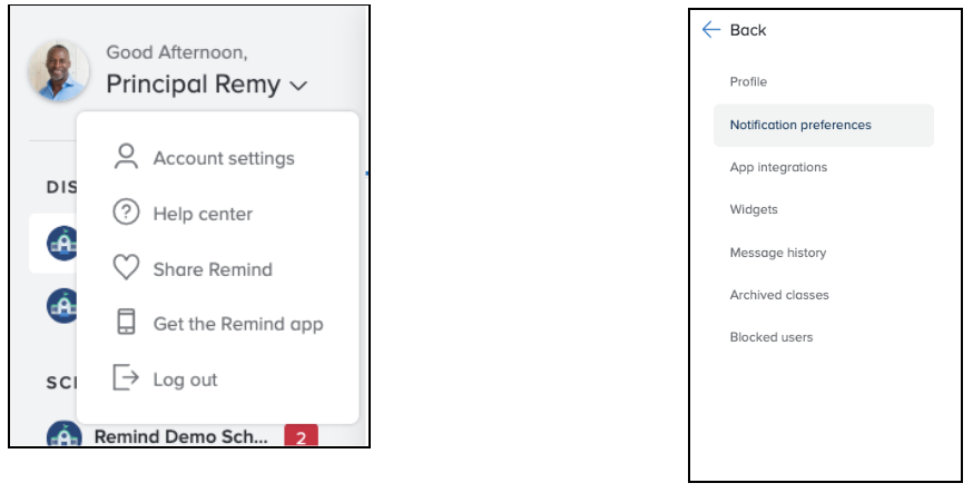 Notification Preferences 