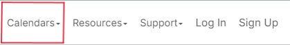 Display of the Calendar Icon on the Facilitron Webpage