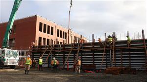 wide view of grant concrete pour  