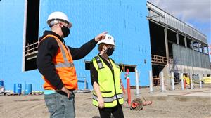 Principal Adam Skyles tours the site  