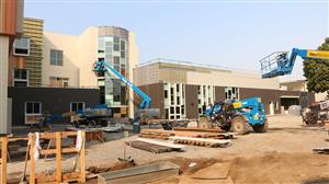 Student Union courtyard on the East side of the site 