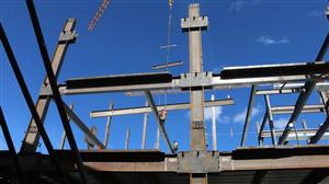 Steel work at on the newLHS 