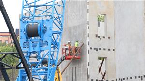 close-ups of the engineered bracing 