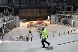 Construction in the auditorium 