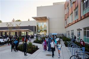 Kellogg Entryway on Opening day