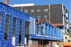 Exteroir work on the East side