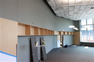 New Media Center with new paneling and lights