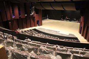 View of new theater from balcony
