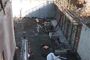 Excavation work on the media center