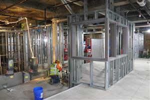 Wall framing started 