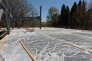 2nd story Cement floor is curing
