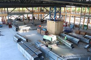 Looking down on the new gym unde construction from 2nd floor
