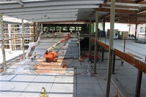 Wide view of New Courtyard construction