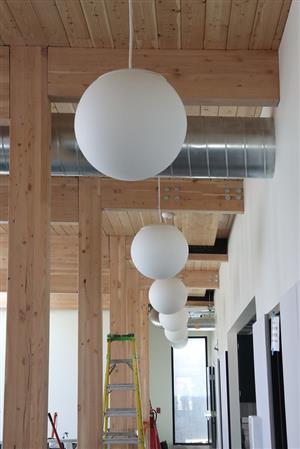 Teen Parent Center all-wood interior and new lighting fixtures