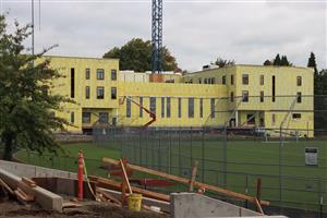 West side of the new MPG building