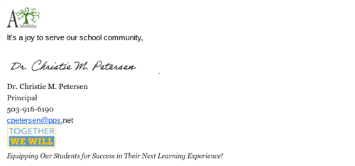Dr. Petersen's Signature
