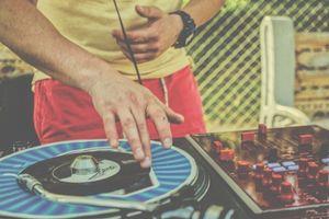 DJ spinning a record