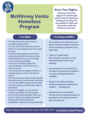 McKinney Vento - Know Your Rights Flyer