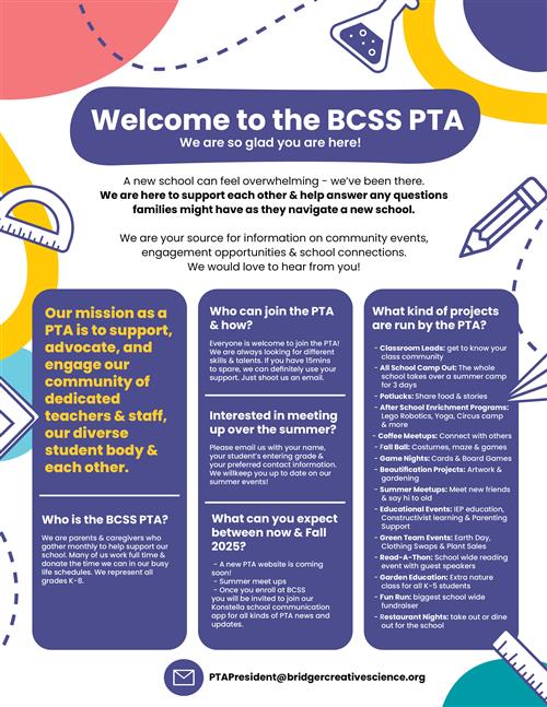 Welcome to the BCSS PTA