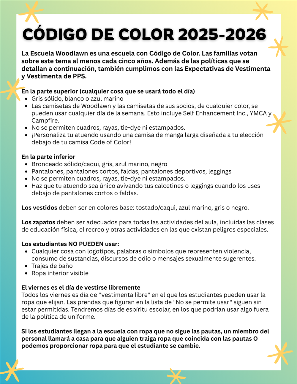 Code of Color Spanish