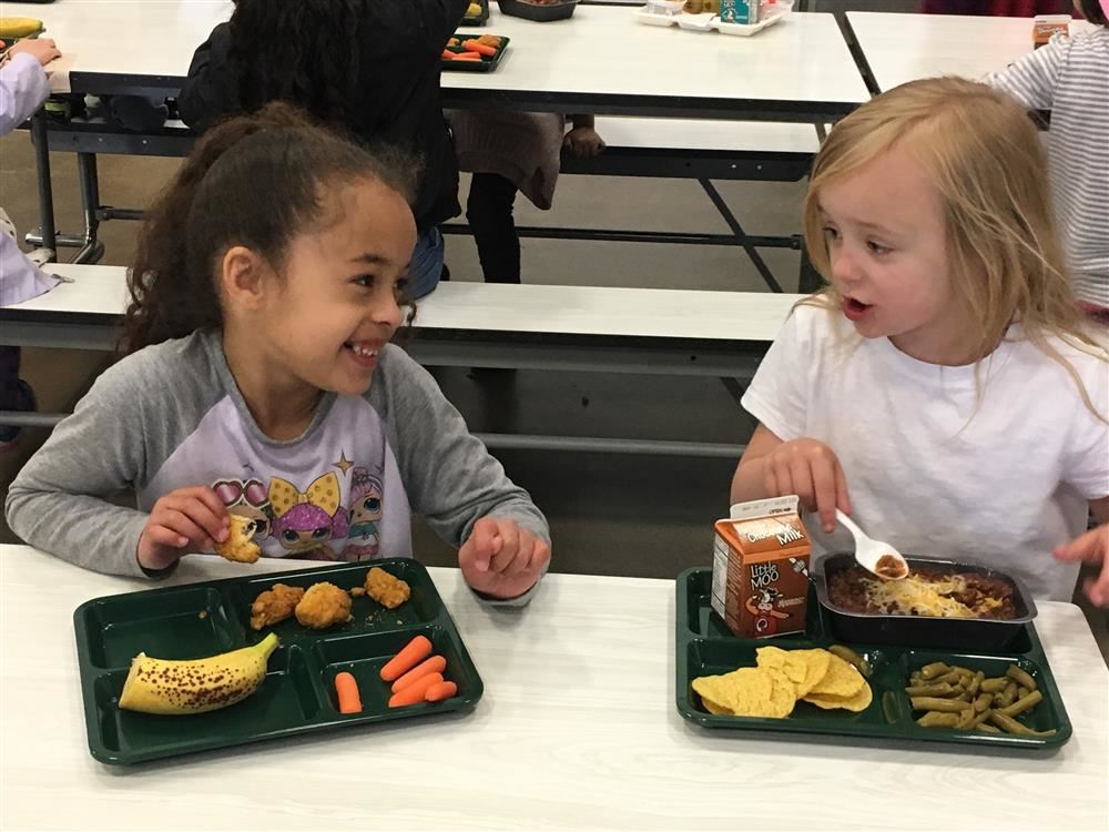 Lunch is a time for friends and nutrition! 